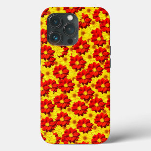 Flores da dália vermelha e amarela
