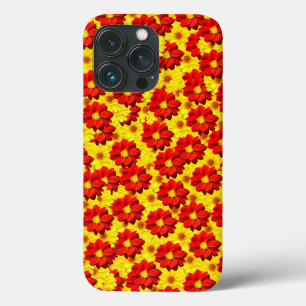 Flores da dália vermelha e amarela