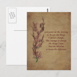 Flores da Oração da Serenidade Cartão Postal Inspi