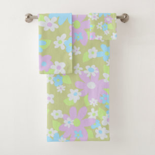 Flores da safra 60s em toalha de banho musculosa