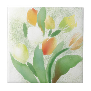 Flores da tulipa da Aquarela, trabalhos artístico