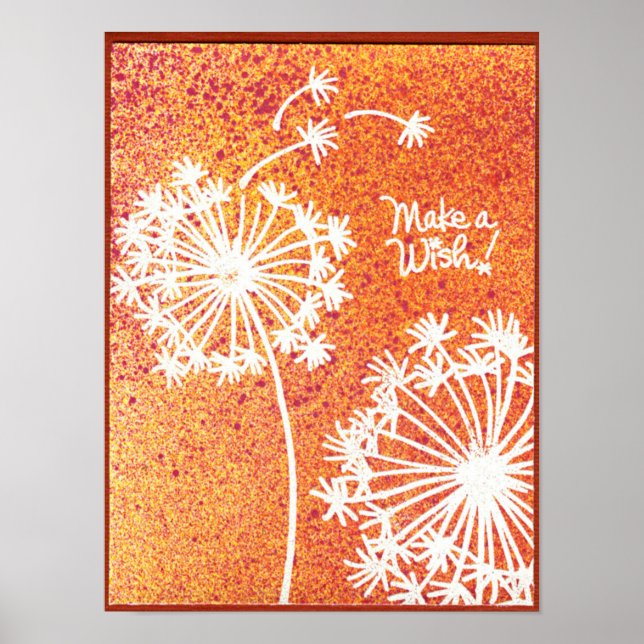 Flores Dandelion poster (Frente)