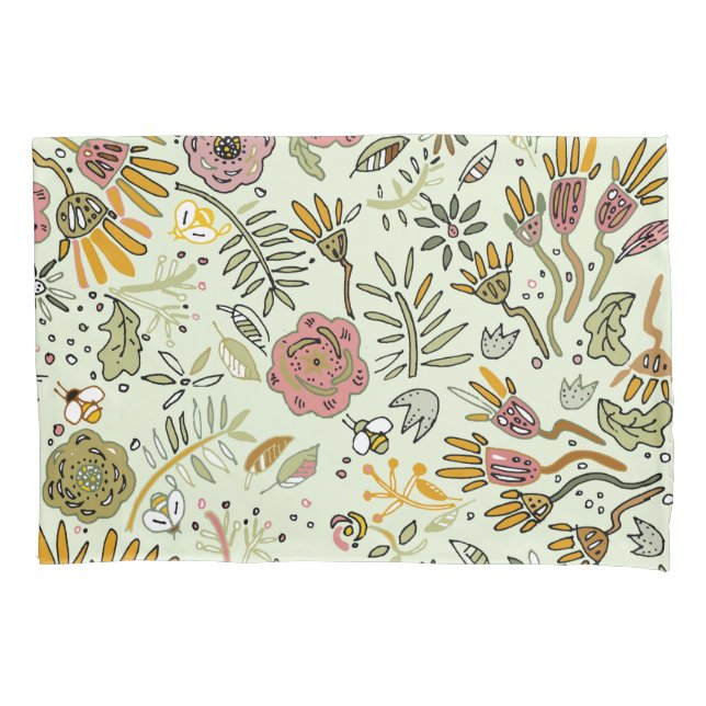 Flores De Abelhas Florais De Aquarelas Modernas El (Frente)