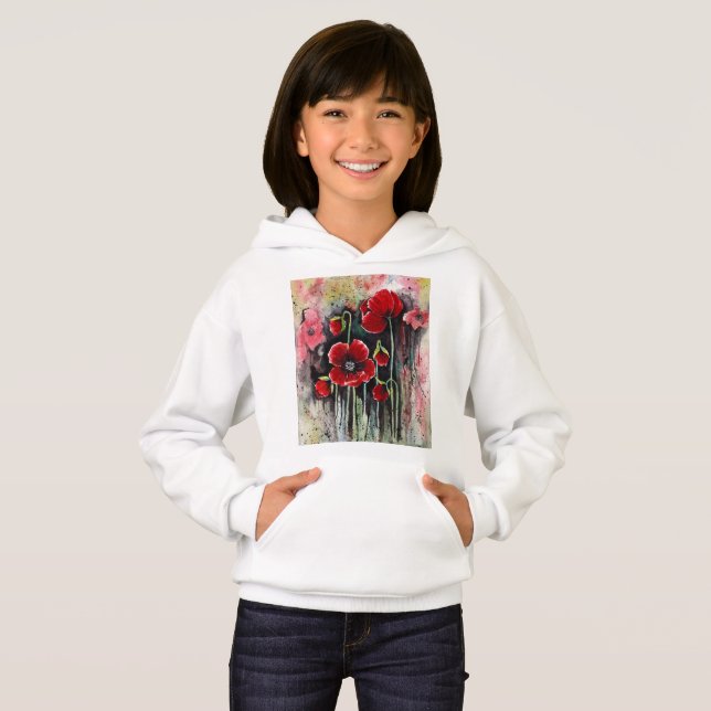 Flores De Água Em Hoodie (Frente Completa)