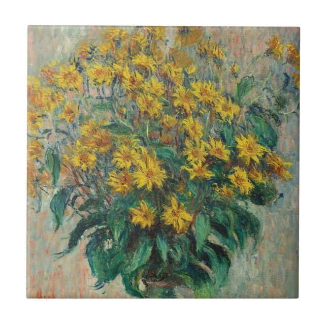 Flores de Alcachofra de Jerusalém por Claude Monet (Frente)