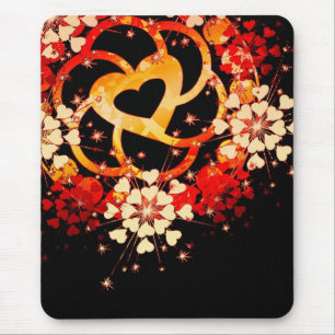 Flores de amor entrelaçadas Vibrant Mousepad