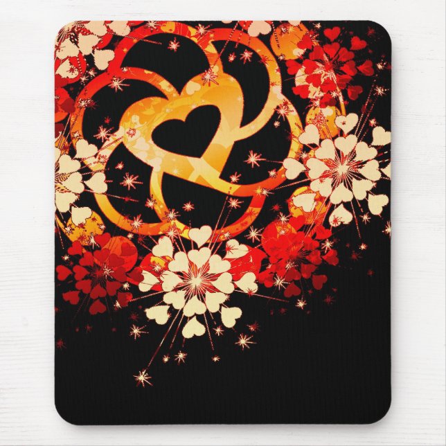 Flores de amor entrelaçadas Vibrant Mousepad (Frente)