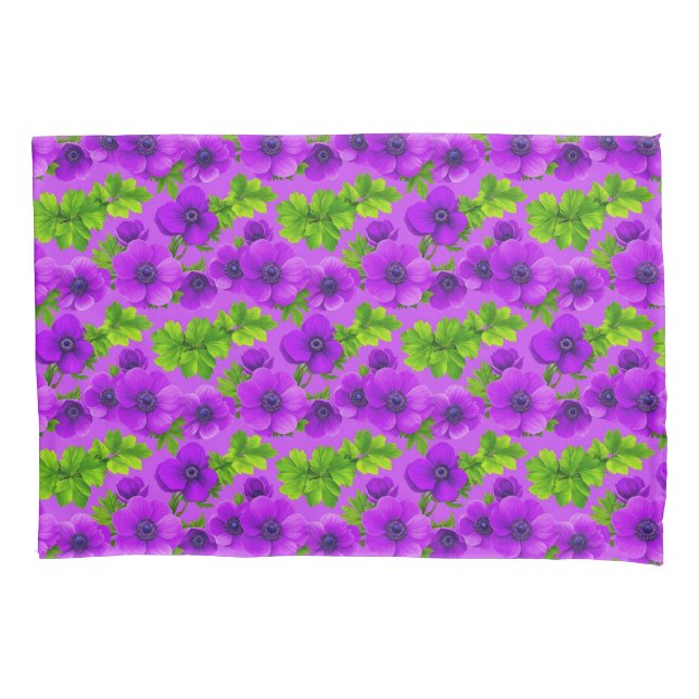 Flores de Anêmona Roxo Vibrante (Frente)