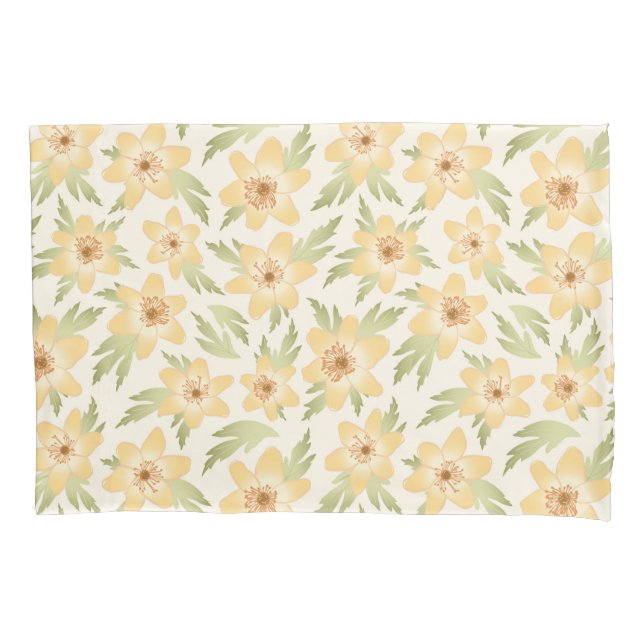 Flores de Anêmonas Laranja Selvagens - padrão unif (Frente)