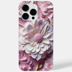 FLORES DE APARÊNCIA 3D DE PINK E BRANCO PAPEL