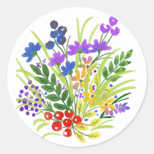 Flores de Aquarela 05 - Adesivo