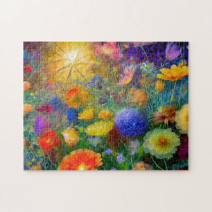 Flores de Aquarela 2 Quebra-cabeça de Foto Interne