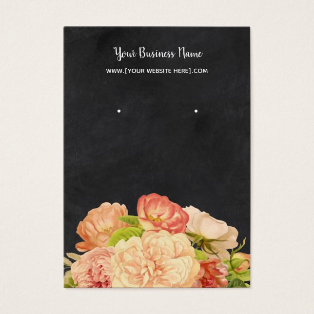 Flores de Aquarela de Chalkboard Vendo Exibição (Frente)