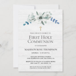 Flores de Aquarela Dourada Cruz 1rua Santa Comunhã