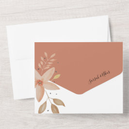 Flores de Aquarela Elegante Terracotta Blush