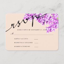 Flores de Aquarela lavanda Casamento RSVP Modern