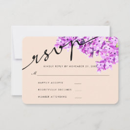 Flores de Aquarela lavanda Casamento RSVP Modern