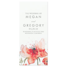 Flores de Aquarela Programas Legantes De Casamento