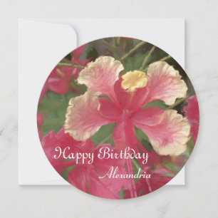 Flores de Aquarela Rosa Elegantes Personalizadas d