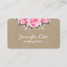 Flores de aquarelas Cartão de visita