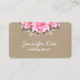 Flores de aquarelas Cartão de visita