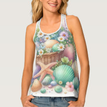 Flores de aquarelas e conchas marinhas na praia