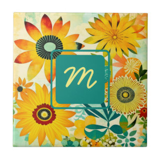 Flores de Arte Folclórica bonito Monogramadas