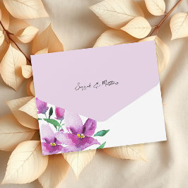 Flores De Arte Por Aquarela Elegantes Em Violeta