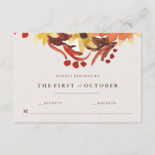 Flores de /Autumn da queda que Wedding RSVP
