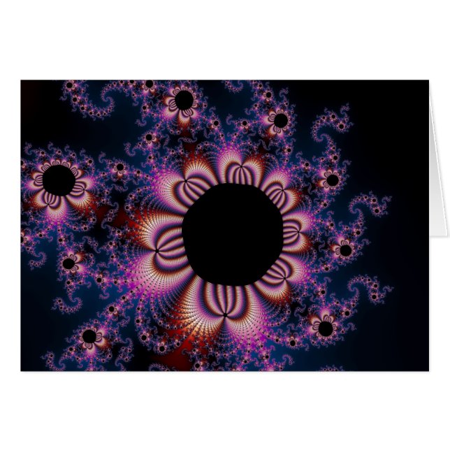 Flores de Cactus - Cartão Fractal (Frente Horizontal)