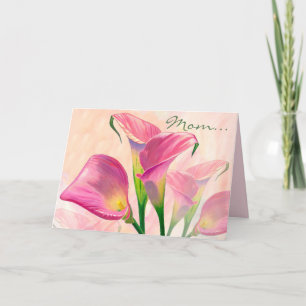 Flores de Calla Rosa, Cartão de Aniversário de Mãe