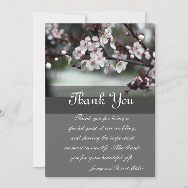 Flores de cartões de agradecimentos (Frente)