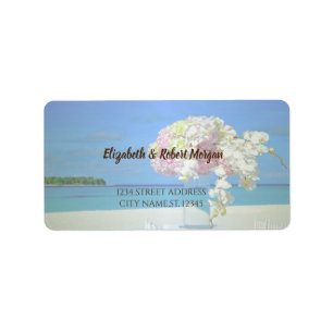 Flores de Casamento na Praia  Etiqueta de Casament