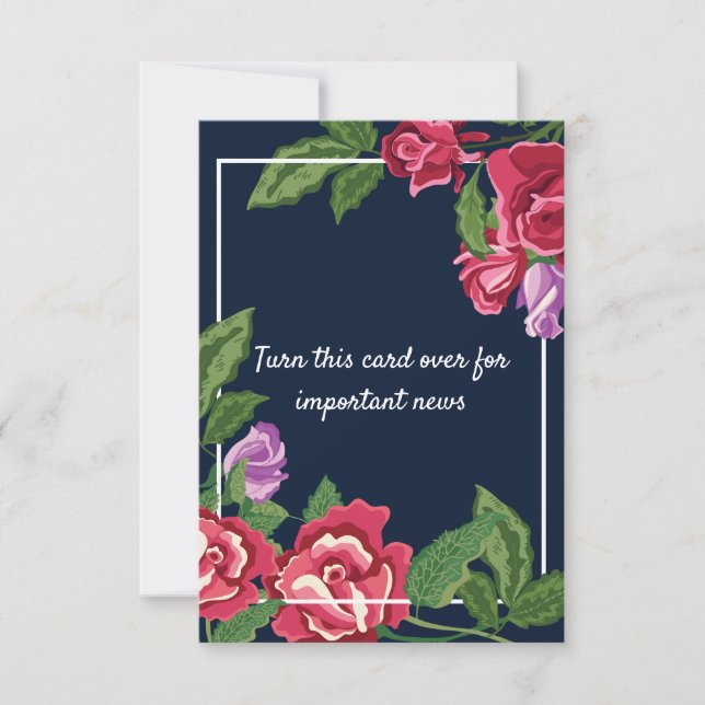 Flores de Casamento Save The Date (Frente)