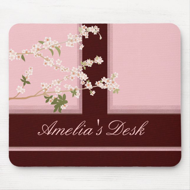 Flores de cerejeira Mousepad (Frente)