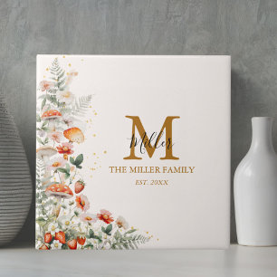 Flores de Cogumelos da Floresta Monograma botânico