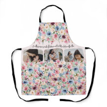 Flores de Cores de Água Madre Impressão Apron