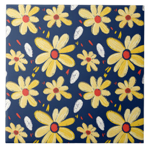 Flores de Crayon e Borboleta