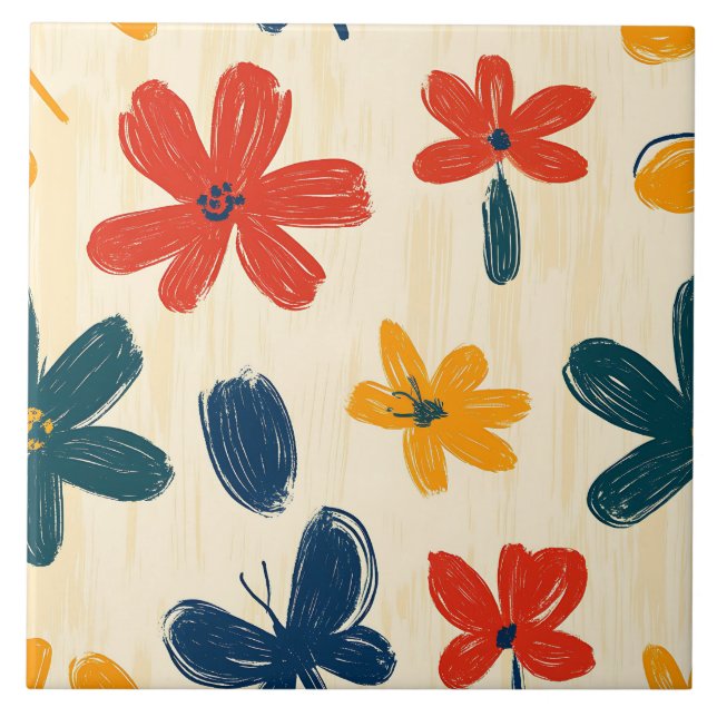 Flores de Crayon e Borboleta (Frente)