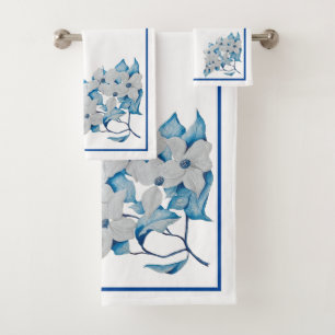 Flores de Dogwood num Conjunto de Toalhas de Banhe