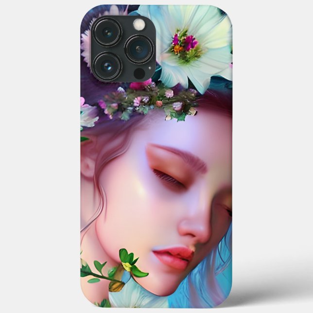 Flores de Fada Bonitas nos Cabelos Arte de Fantasi (Verso)