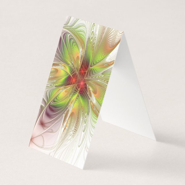 Flores de fantasia fractal suaves e tenra (Frente)