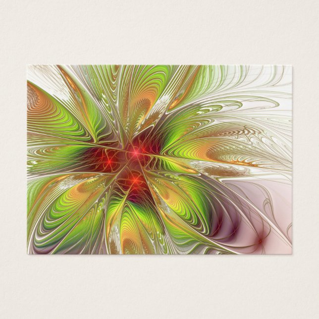 Flores de fantasia fractal suaves e tenra (Frente)