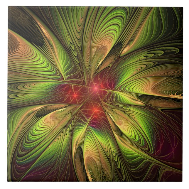 Flores de fantasia fractal suaves e tenra (Frente)
