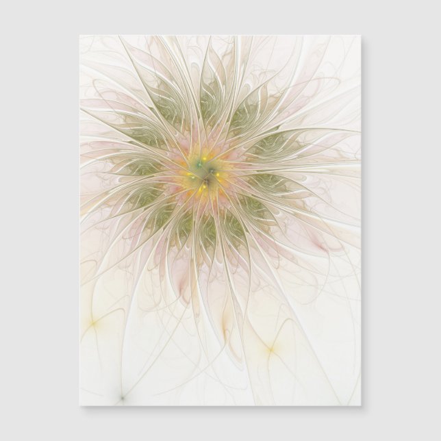 Flores de fantasia fractal suaves e tenra (Frente)
