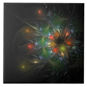 Flores de fantasia fractal suaves e tenra