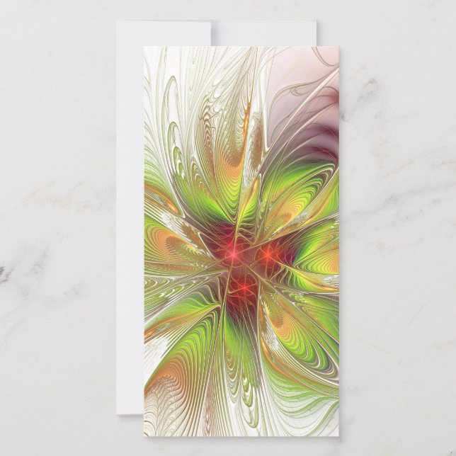Flores de fantasia fractal suaves e tenra (Frente)