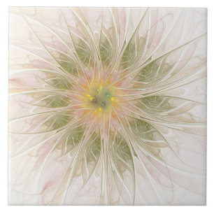 Flores de fantasia fractal suaves e tenra