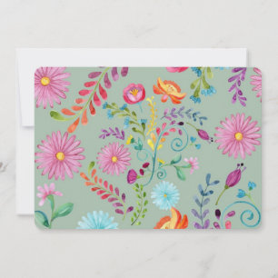 Flores de Folhas de Cores d'Água - Personalizáveis