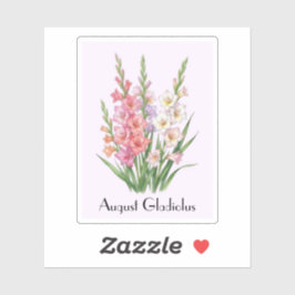 Flores de Gladíolo de Agosto Adesivo